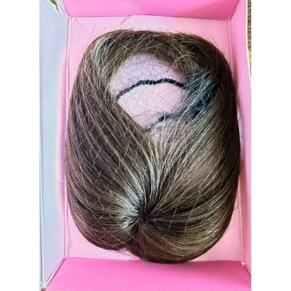 Clip In Bangs Remy Human Hair Topper Medium Brown 360 Wispy Bangs Brunette